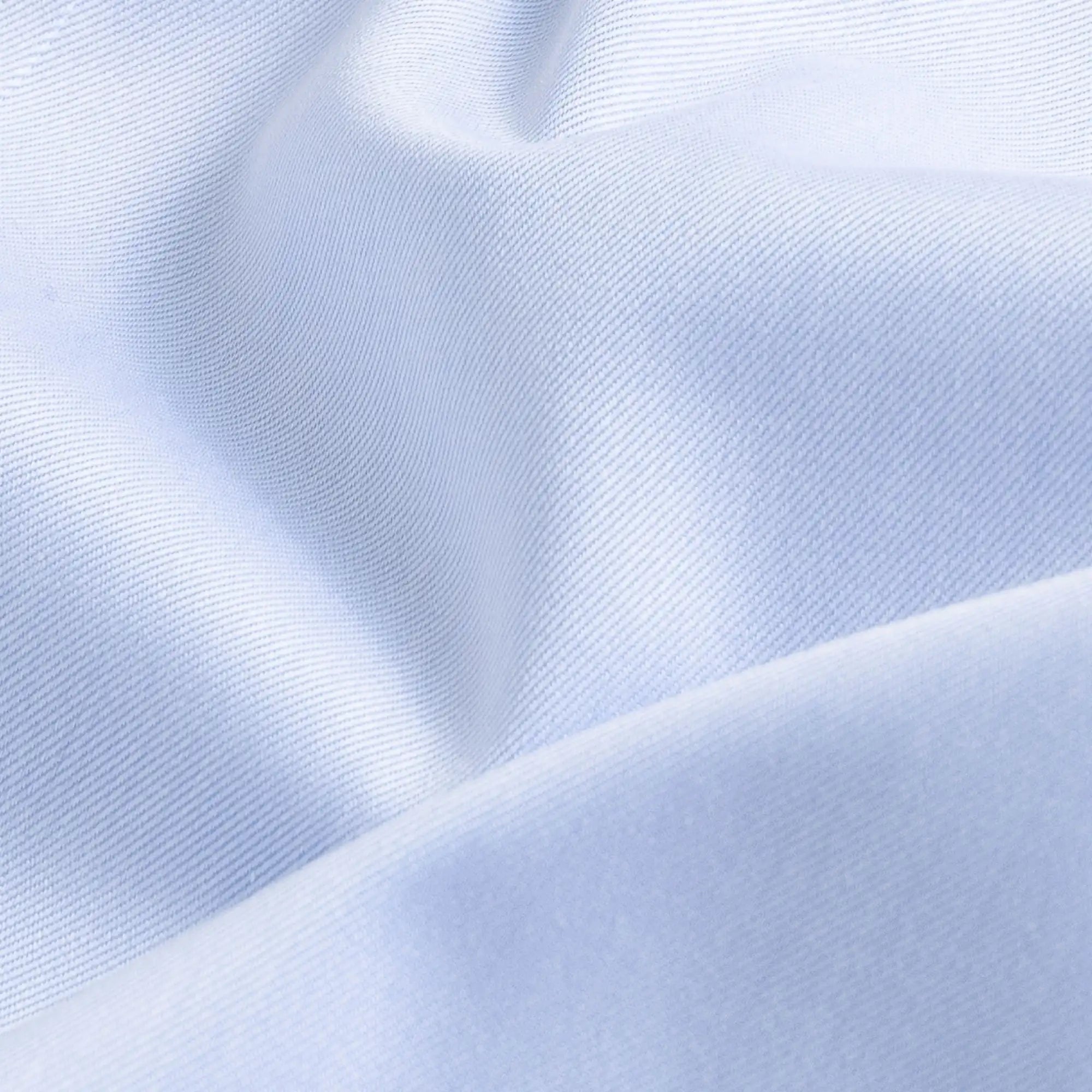 The Light Blue Sanders Non Iron Fine Twill with French Placket Custom Shirt Custom Dress Shirt- Ledbury