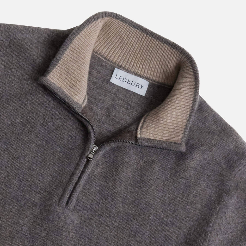 The Seal Heather Ashton Cashmere Half-Zip Sweater Sweater- Ledbury