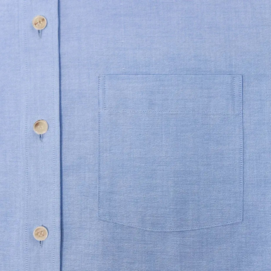 The Light Blue Short Sleeve Mayfield Oxford Custom Shirt Custom Short Sleeve Shirt- Ledbury