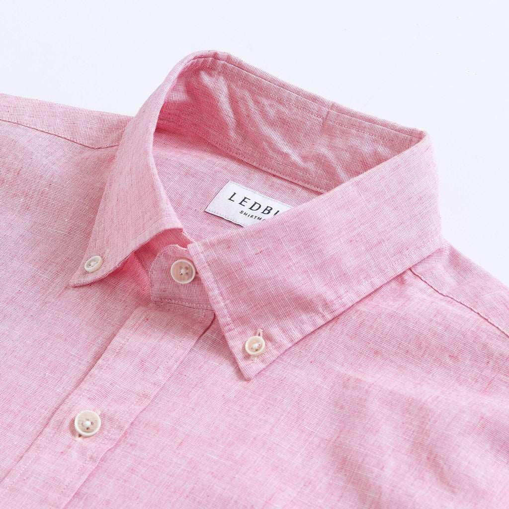 The Watermelon Short Sleeve Barretto Cotton Linen Custom Shirt Custom Casual Shirt- Ledbury