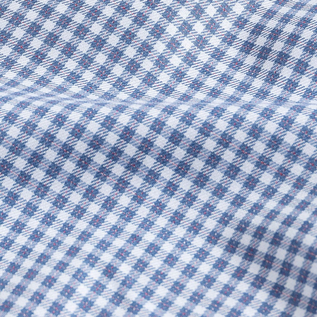 The Smoky Blue Touraine Check Dress Shirt Dress Shirt- Ledbury