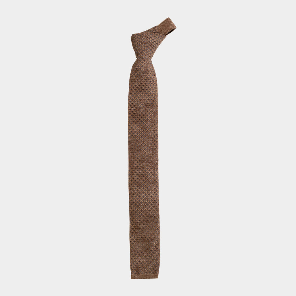 The Soft Brown Windale Knit Tie Tie- Ledbury