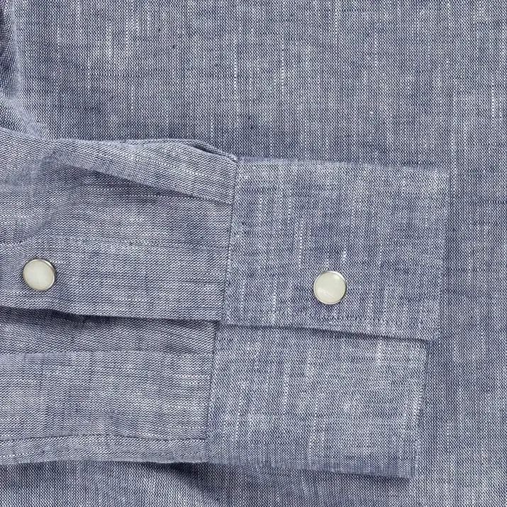 The Navy Blue Sandoval Western Custom Shirt Custom Casual Shirt- Ledbury