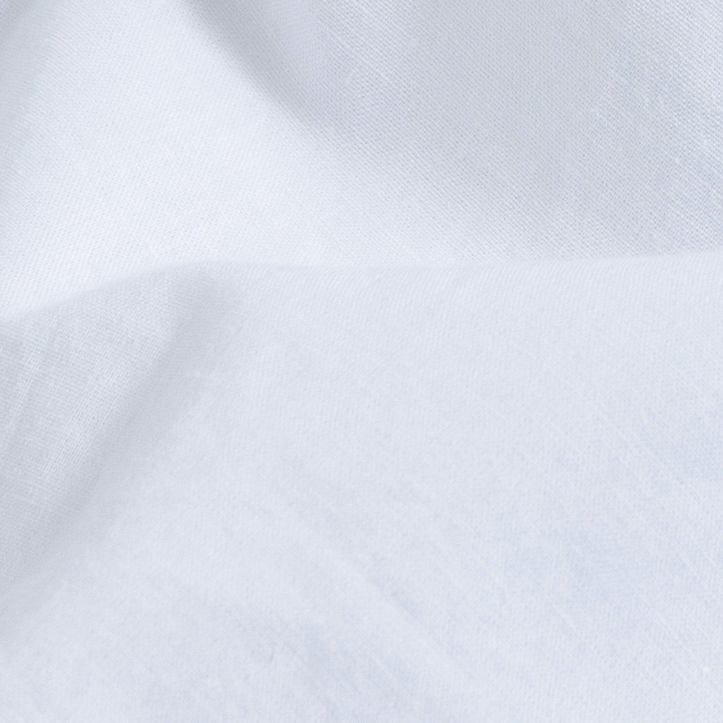 The White Barretto Cotton Linen Custom Shirt Custom Casual Shirt- Ledbury