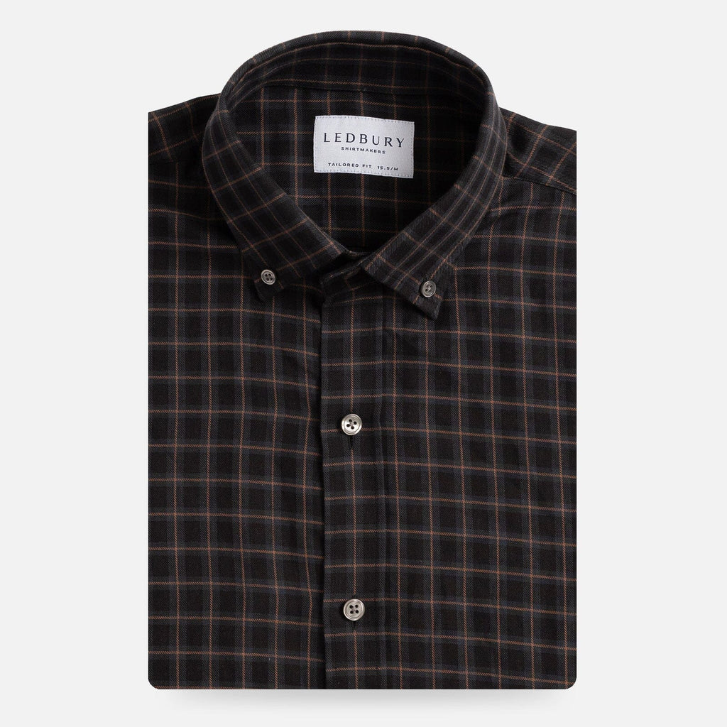 The Navy Bergwall Check Custom Shirt Custom Casual Shirt- Ledbury