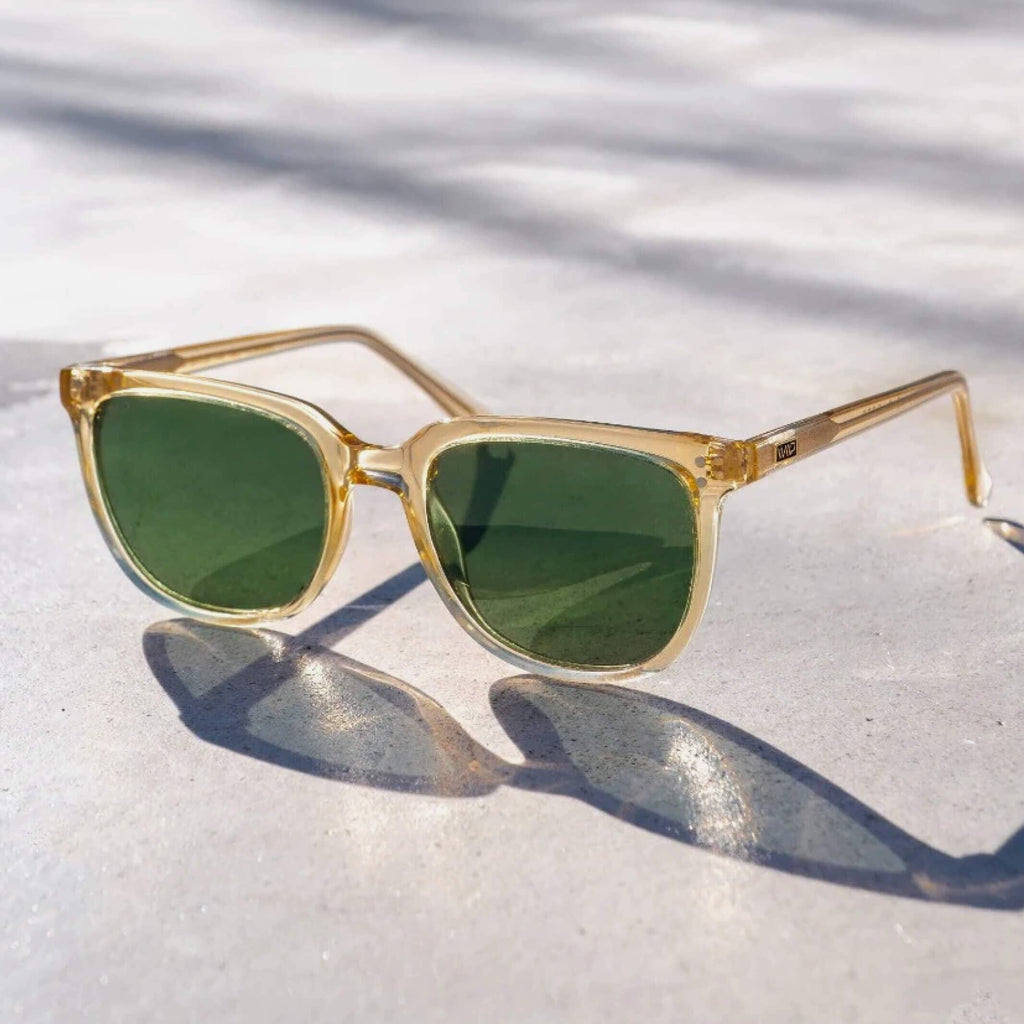 WMP Champagne Crystal Abner Square Sunglasses Sunglasses- Ledbury