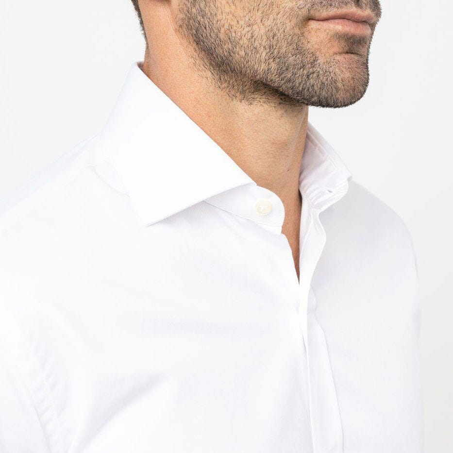 The White King Fine Twill Custom Shirt Custom Dress Shirt- Ledbury