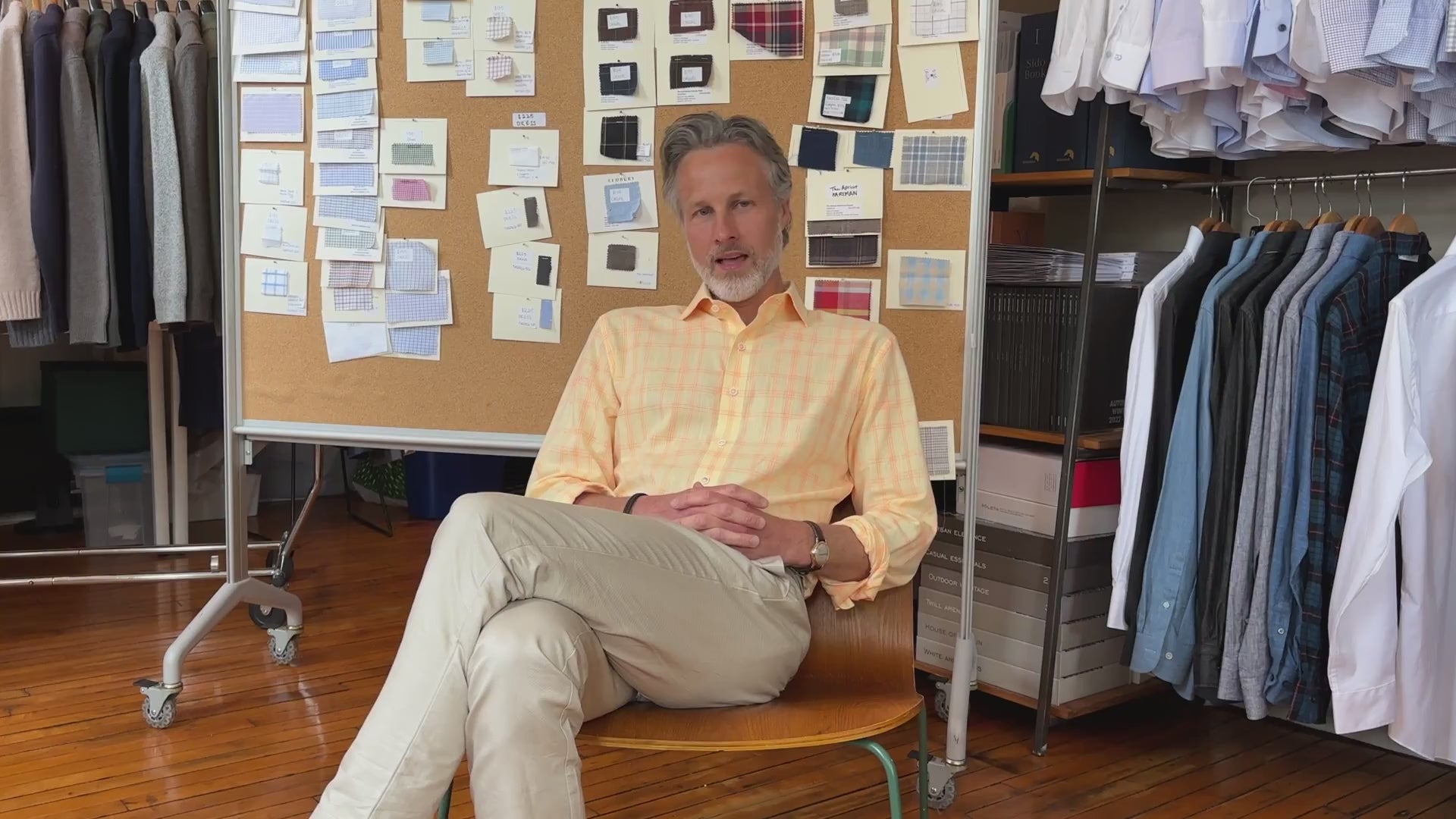 Ledbury Founder describing the Yellow Torello Check Custom Shirt