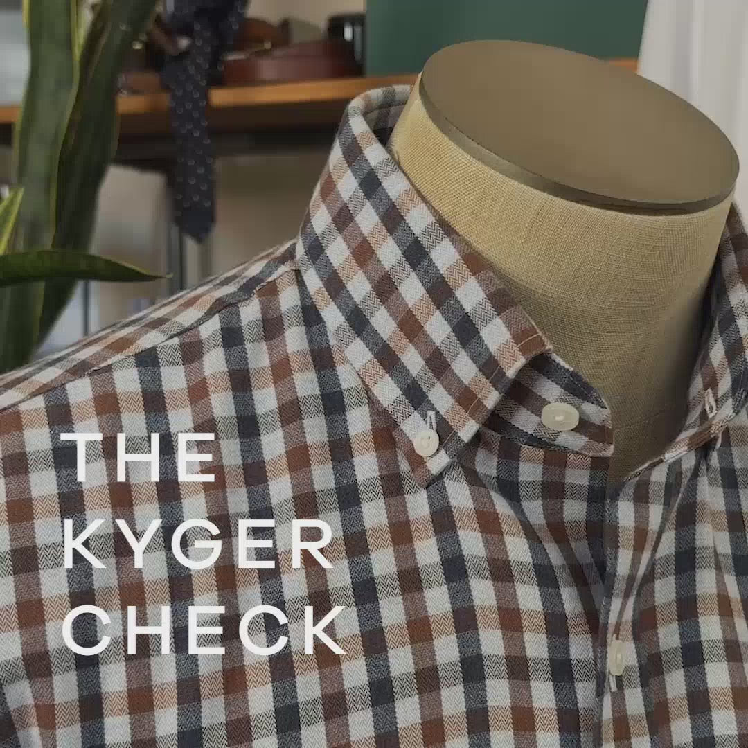 Kyger Check Custom Shirt | Brushed Herringbone Cotton | Ledbury