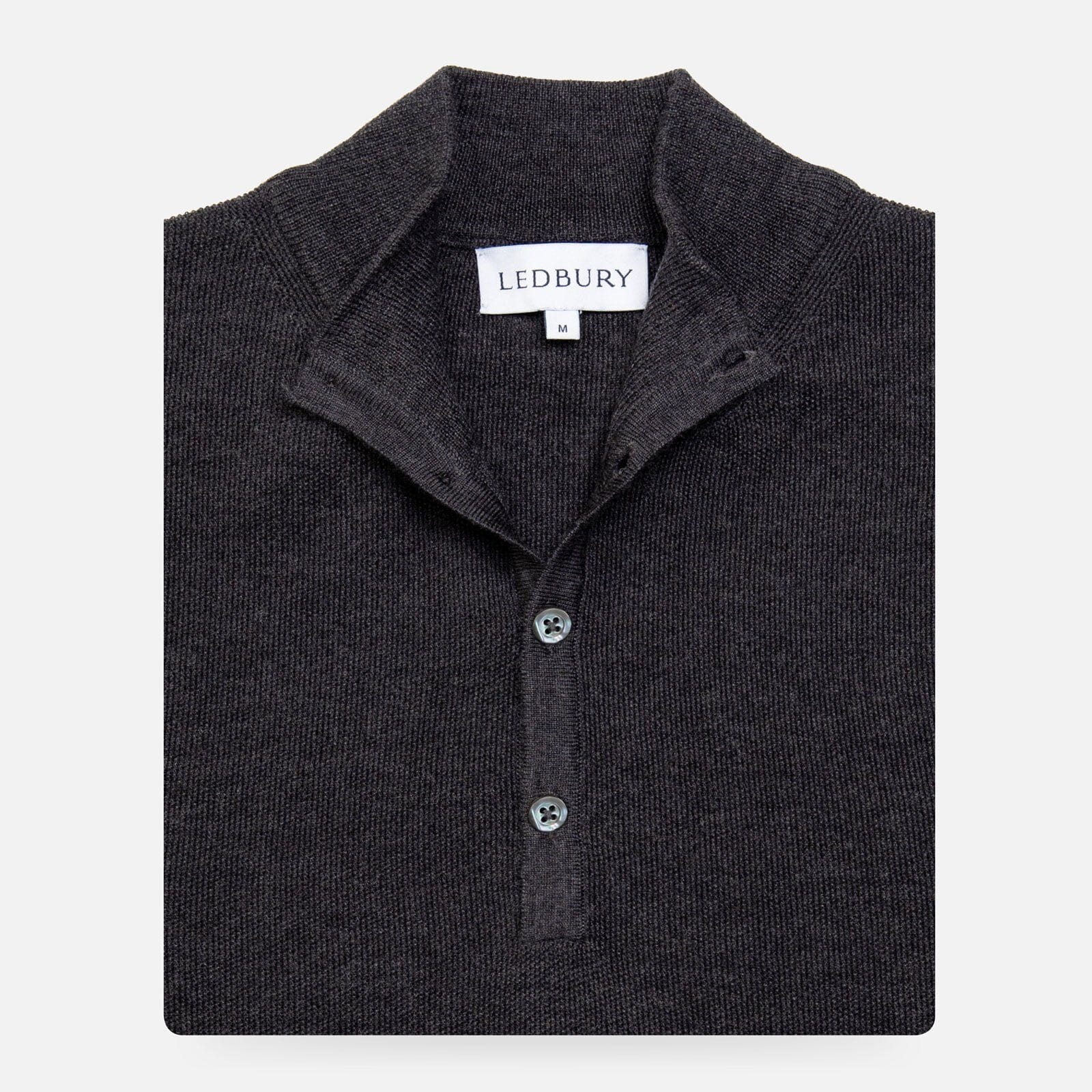 The Charcoal Heather Reymond Mock Henley – Ledbury