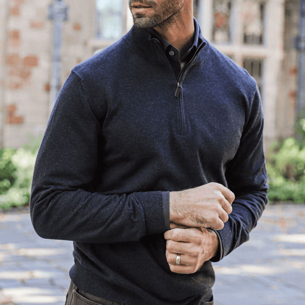 The Charcoal Heather Easterley Half-Zip Sweater Sweater- Ledbury