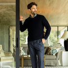 The Navy Walden Thermal Crew Sweater Sweater- Ledbury