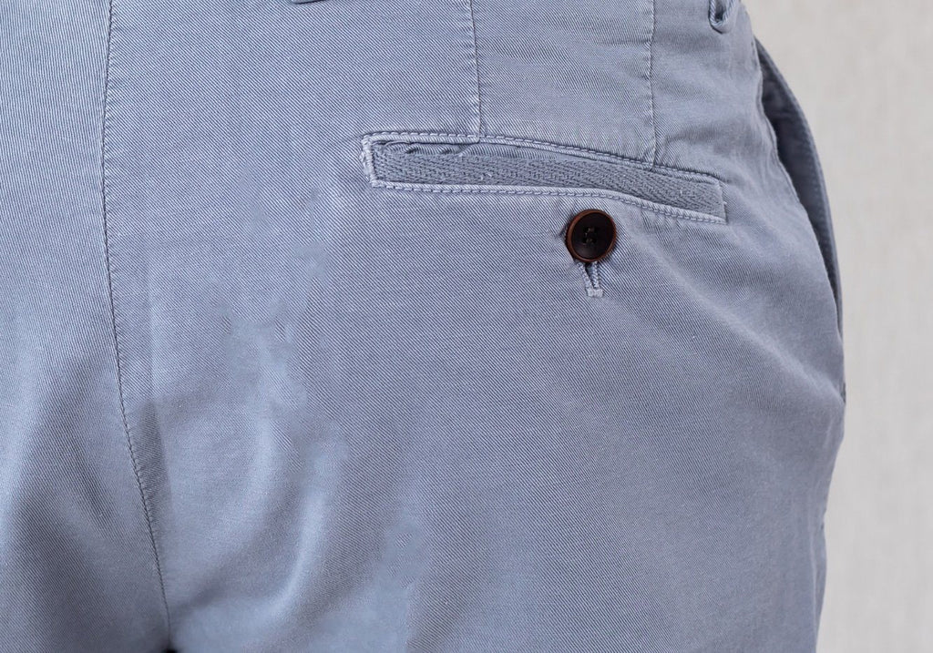 The Dusk Blue Richmond Washed Twill Short Shorts- Ledbury
