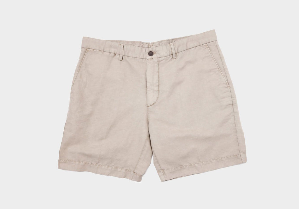 The Khaki Richmond Washed Twill Short Shorts- Ledbury