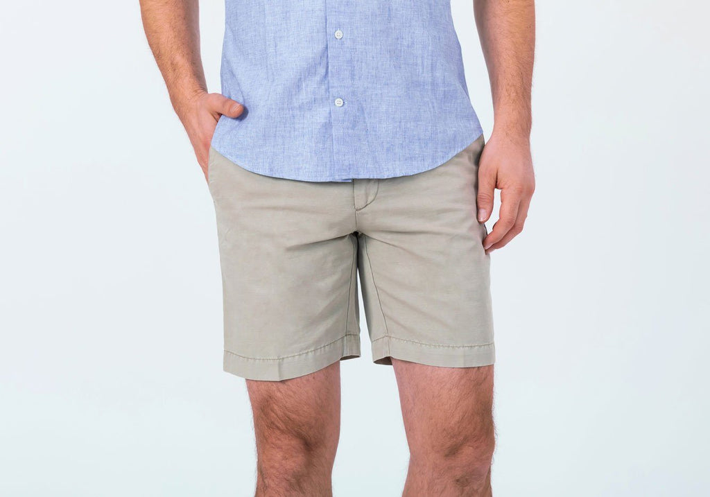 The Khaki Richmond Washed Twill Short Shorts- Ledbury