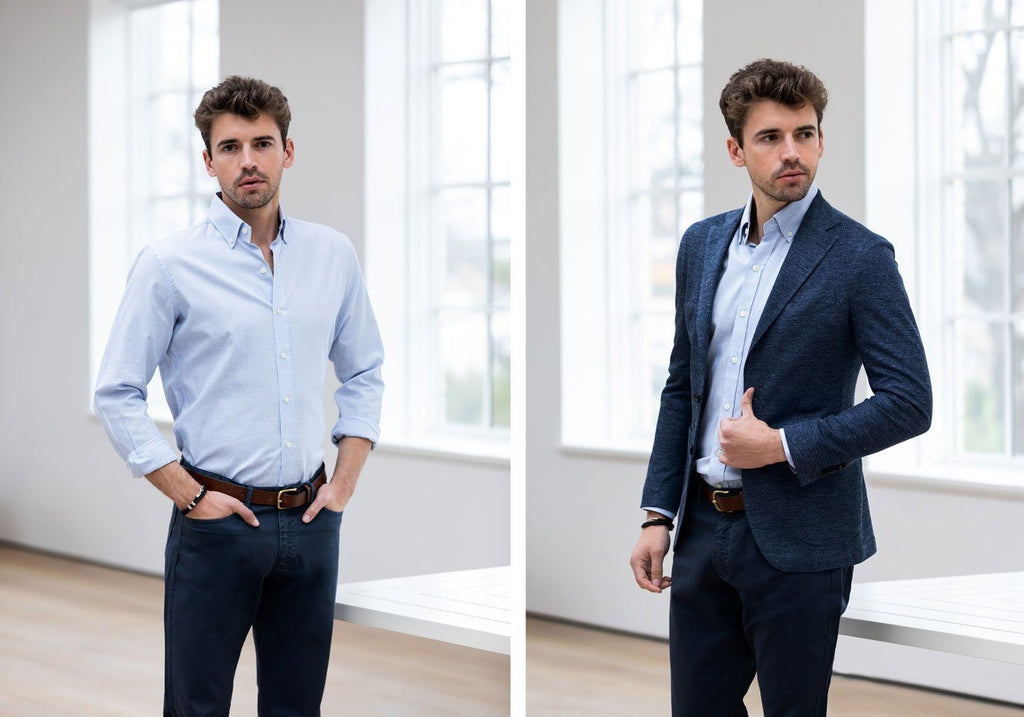 The Airforce Blue Franklin Bedford Stretch Pant Pant- Ledbury