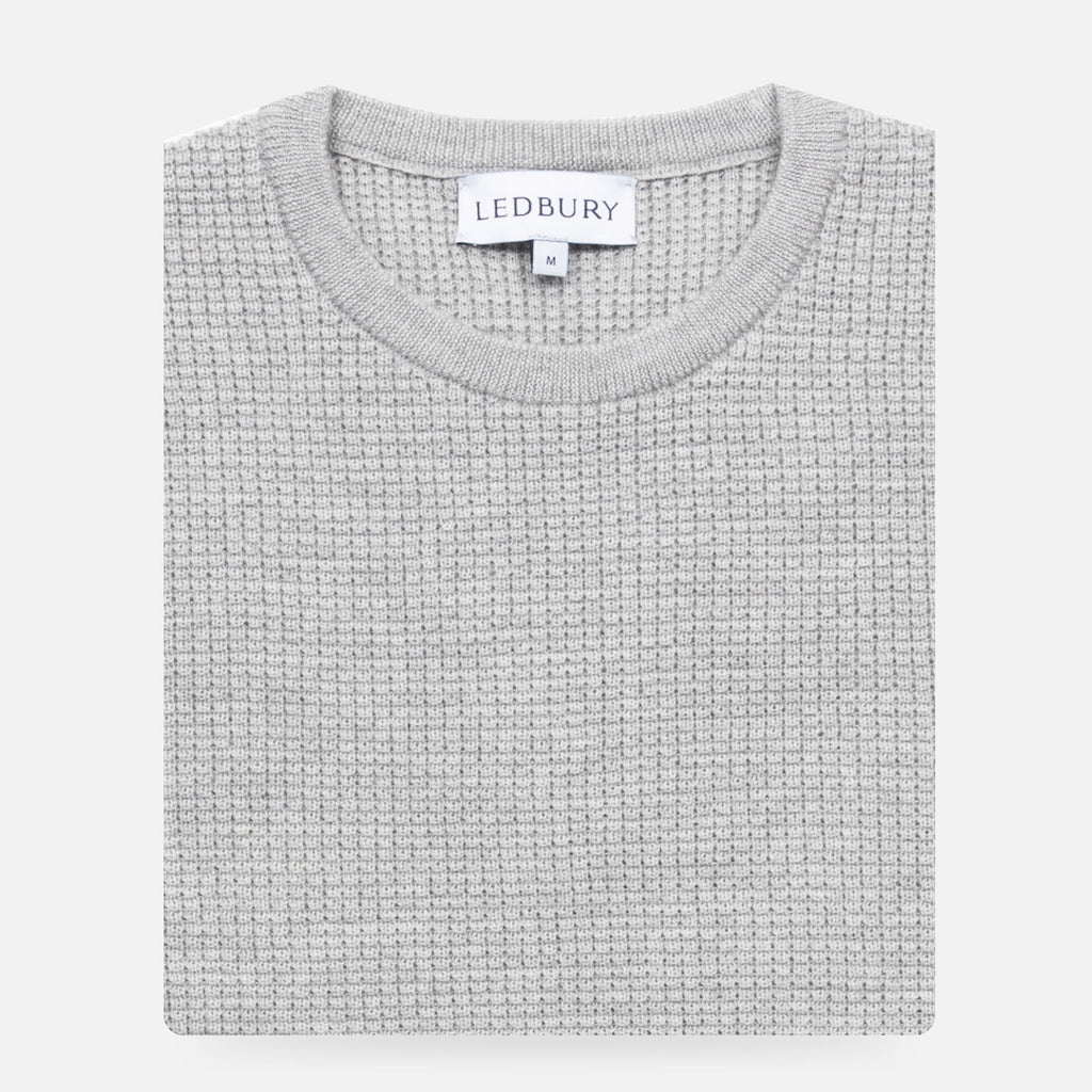 The Light Grey Heather Walden Thermal Crew Sweater Sweater- Ledbury