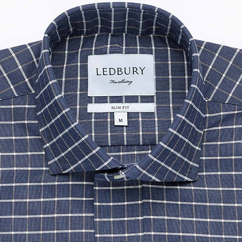 The Cadet Blue Wildwood Windowpane Casual Shirt Casual Shirt- Ledbury