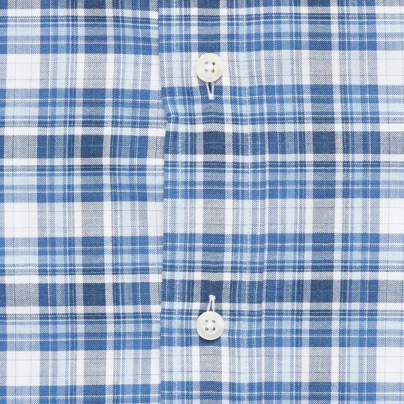 The Cadet Blue Kenwood Plaid Casual Shirt Casual Shirt- Ledbury