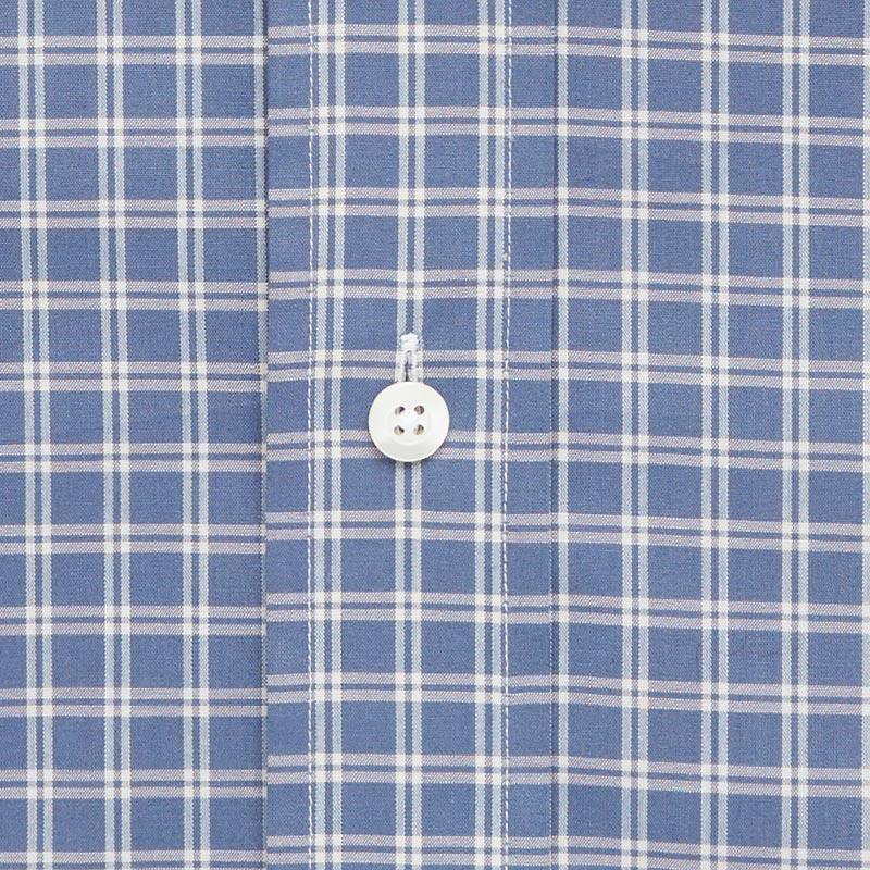 The Cadet Blue Montebello Check Dress Shirt Dress Shirt- Ledbury