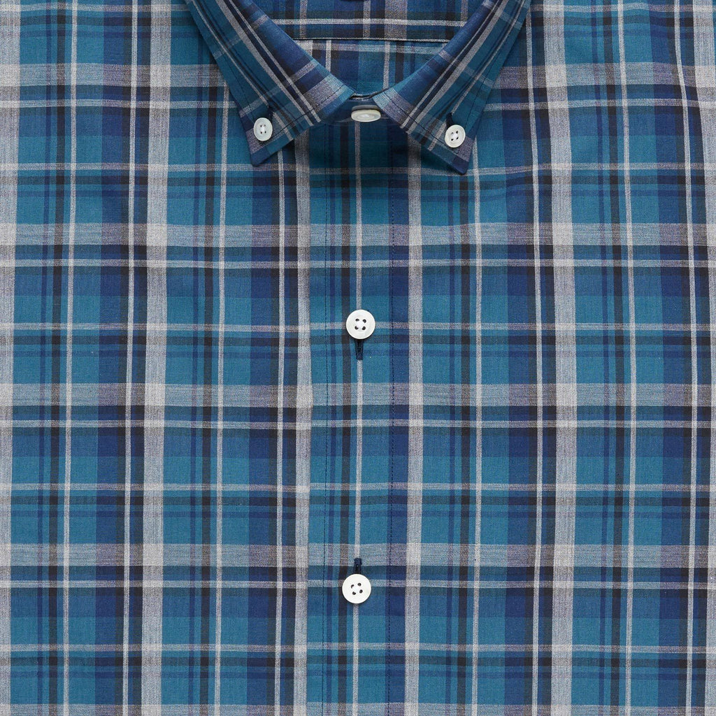 The Dark Blue Lanvale Plaid Casual Shirt Casual Shirt- Ledbury