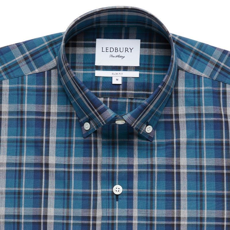 The Dark Blue Lanvale Plaid Casual Shirt Casual Shirt- Ledbury