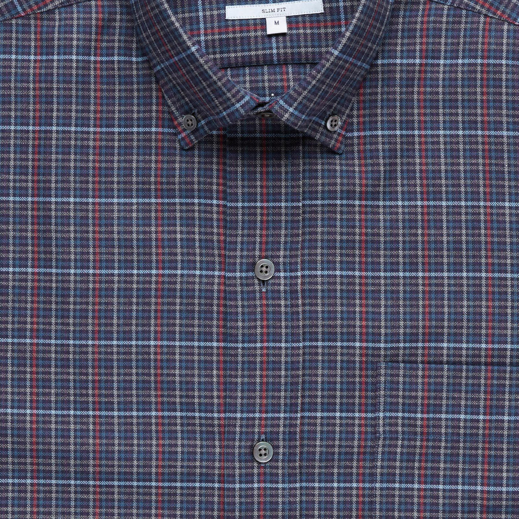 The Navy Palmyra Check Casual Shirt Casual Shirt- Ledbury