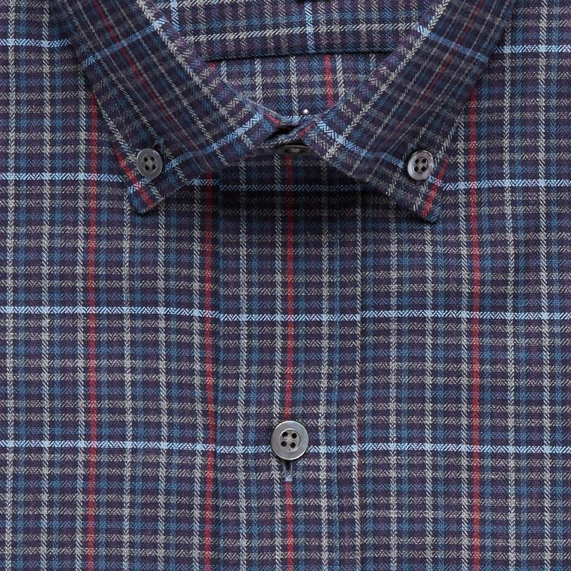 The Navy Palmyra Check Casual Shirt Casual Shirt- Ledbury
