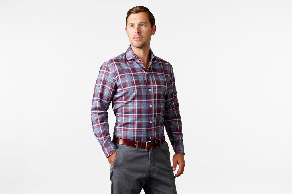 The Red Avondale Plaid Casual Shirt Casual Shirt- Ledbury