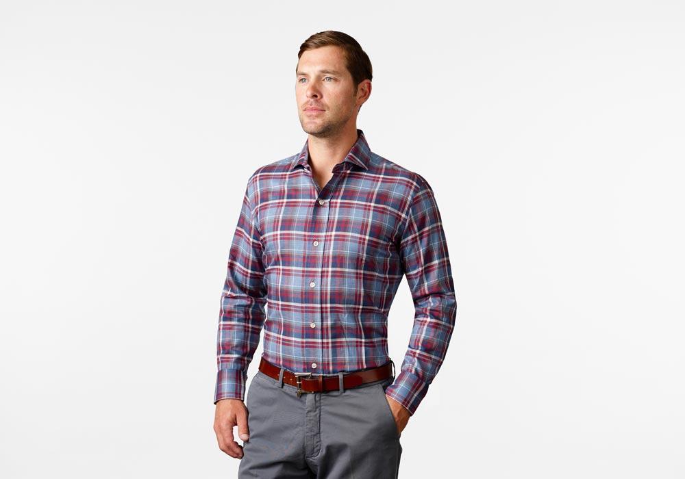 The Red Avondale Plaid Casual Shirt Casual Shirt- Ledbury