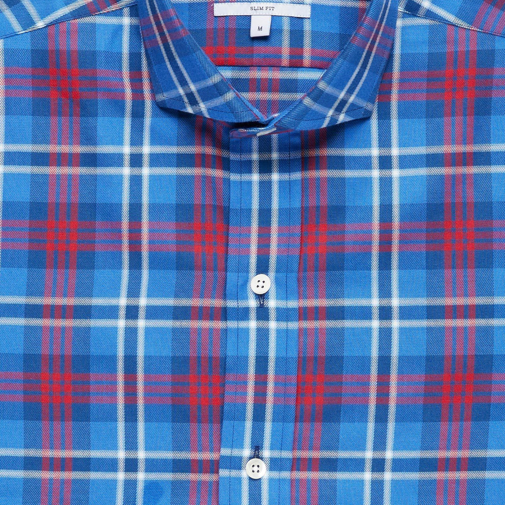 The Blue Elmsmere Plaid Casual Shirt Casual Shirt- Ledbury