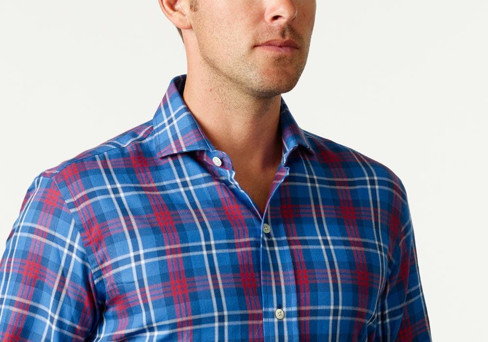 The Blue Elmsmere Plaid Casual Shirt Casual Shirt- Ledbury