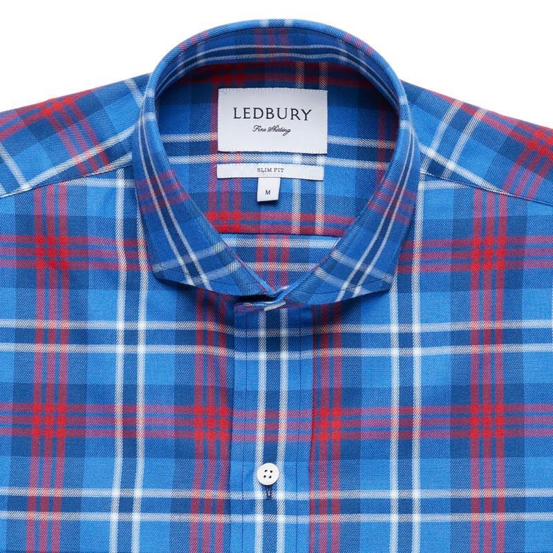 The Blue Elmsmere Plaid Casual Shirt Casual Shirt- Ledbury