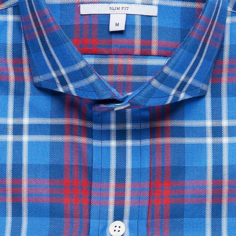 The Blue Elmsmere Plaid Casual Shirt Casual Shirt- Ledbury