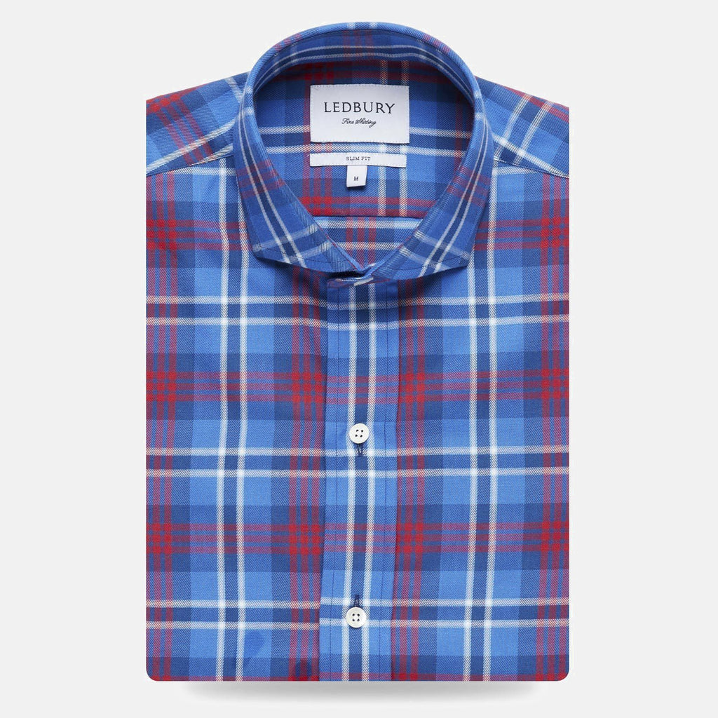 The Blue Elmsmere Plaid Casual Shirt Casual Shirt- Ledbury