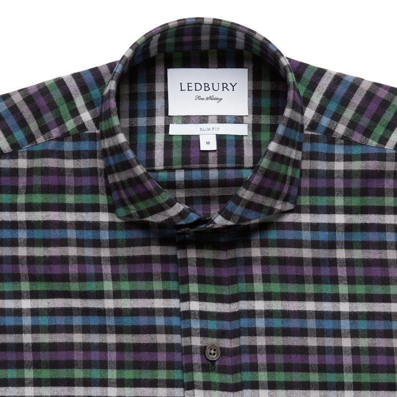 The Deep Purple Linwood Flannel Casual Shirt Casual Shirt- Ledbury