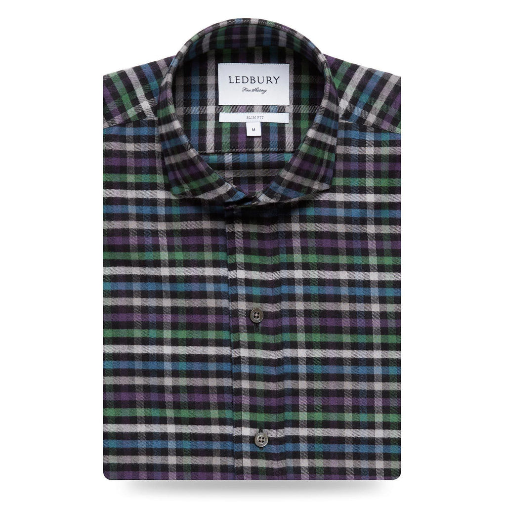 The Deep Purple Linwood Flannel Casual Shirt Casual Shirt- Ledbury