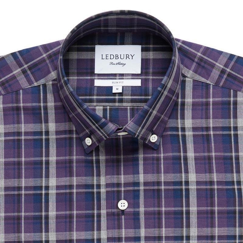 The Deep Purple Lanvale Plaid Casual Shirt Casual Shirt- Ledbury