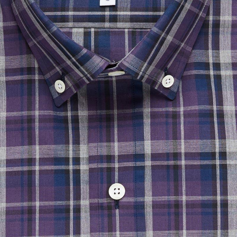 The Deep Purple Lanvale Plaid Casual Shirt Casual Shirt- Ledbury
