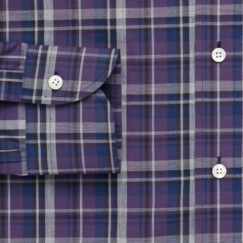 The Deep Purple Lanvale Plaid Casual Shirt Casual Shirt- Ledbury