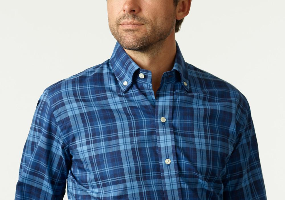 The Blue Talmadge Plaid Caual Shirt Casual Shirt- Ledbury