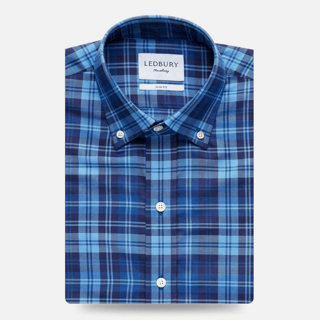 The Blue Talmadge Plaid Caual Shirt Casual Shirt- Ledbury