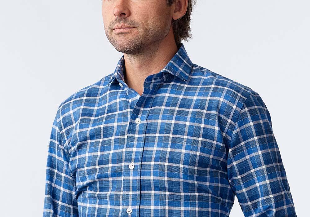 The Blue Shaffer Check Casual Shirt Casual Shirt- Ledbury