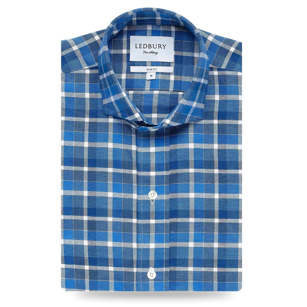The Blue Shaffer Check Casual Shirt Casual Shirt- Ledbury