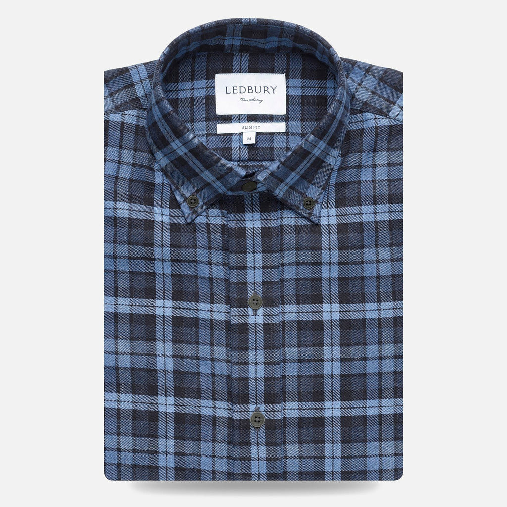 The Navy Torello Check Casual Shirt Casual Shirt- Ledbury
