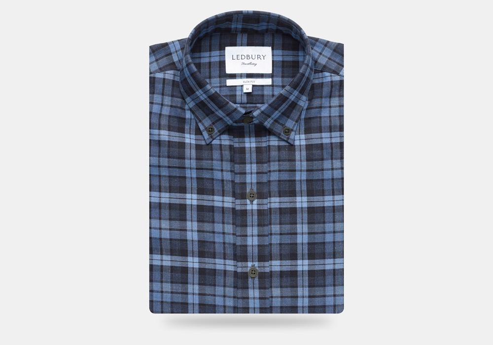 The Navy Torello Check Casual Shirt Casual Shirt- Ledbury