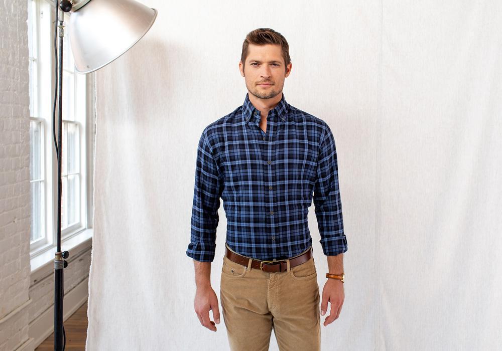 The Navy Torello Check Casual Shirt Casual Shirt- Ledbury