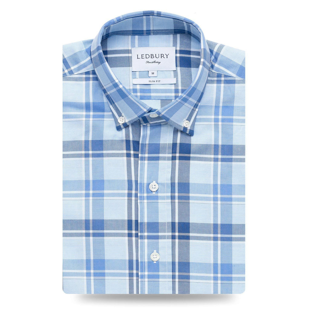 The Blue Guyton Plaid Casual Shirt Casual Shirt- Ledbury