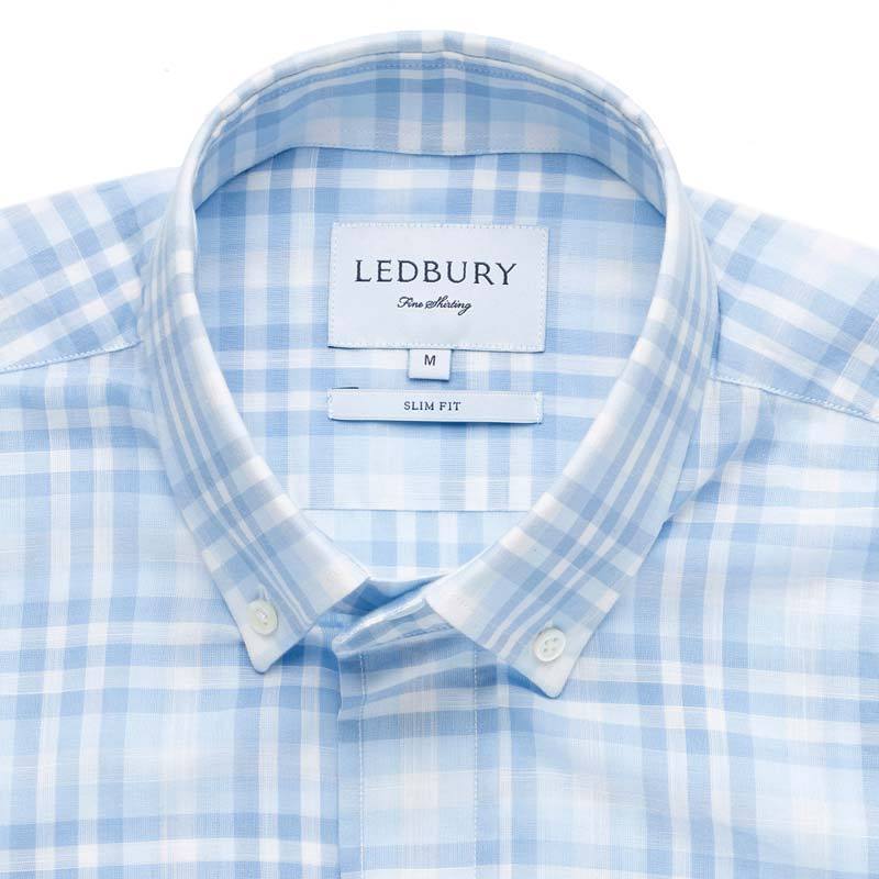 The Light Blue Emrick Plaid Casual Shirt Casual Shirt- Ledbury
