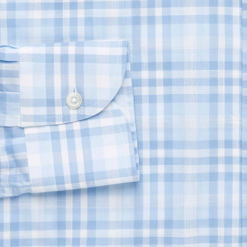 The Light Blue Emrick Plaid Casual Shirt Casual Shirt- Ledbury